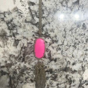 I am selling a pink and gold Kendra Scott long necklace! It is in great shape!